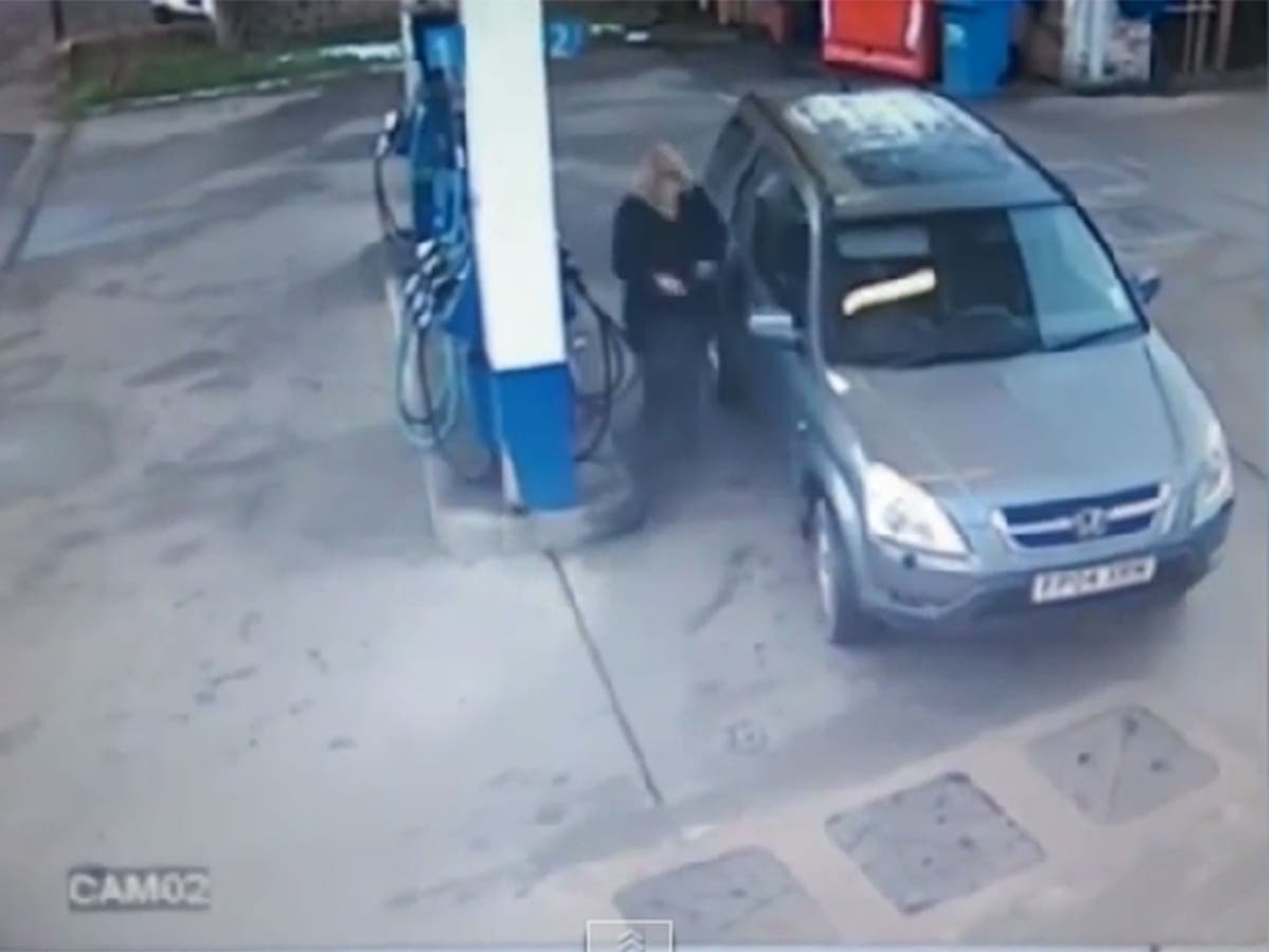 Driver goes round in circles in epic fail at petrol station The